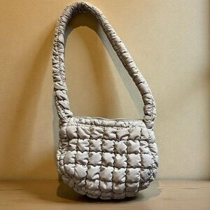 Adorable Pre Loved Beige Puffer Shoulder Bag